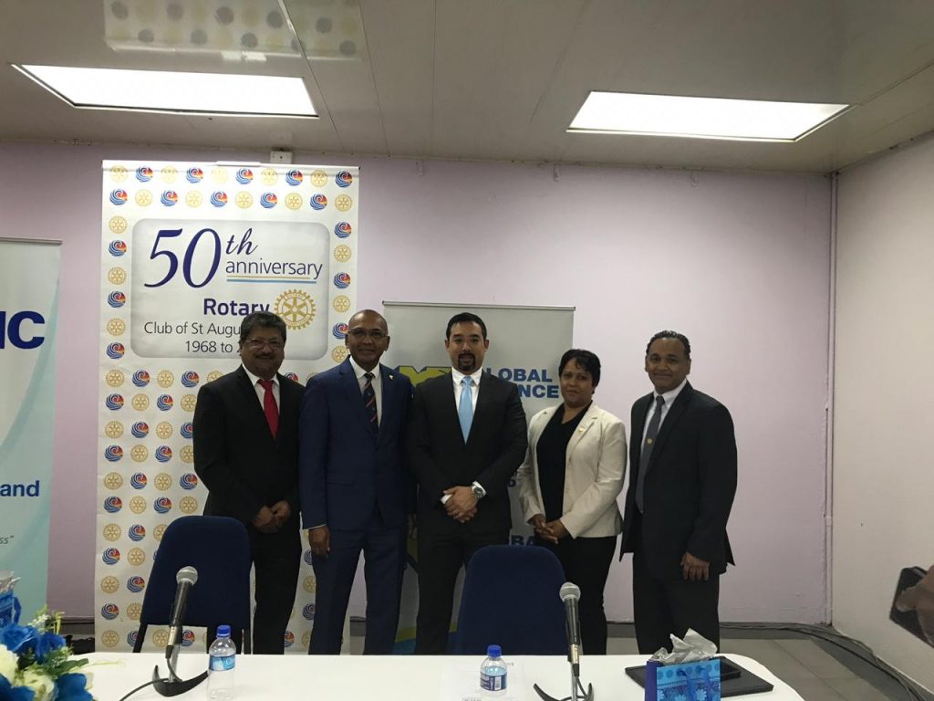 Representatives of the Rotary Club of St Augustine, the Office of Procurement Regulation, NCB Global Finance and the Greater Tunapuna Chamber at the January 2019 breakfast meeting